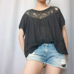 Free People Black Shirt